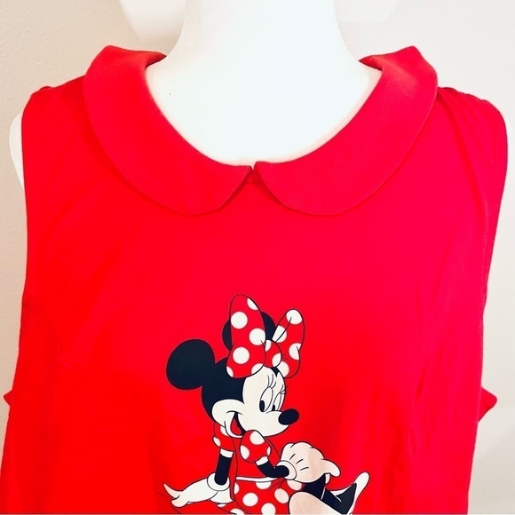 ๐ NEW Disney Minnie Mouse Peplum Tank โ Women's 1X ๐ 100% Cotton - Picture 8 of 12